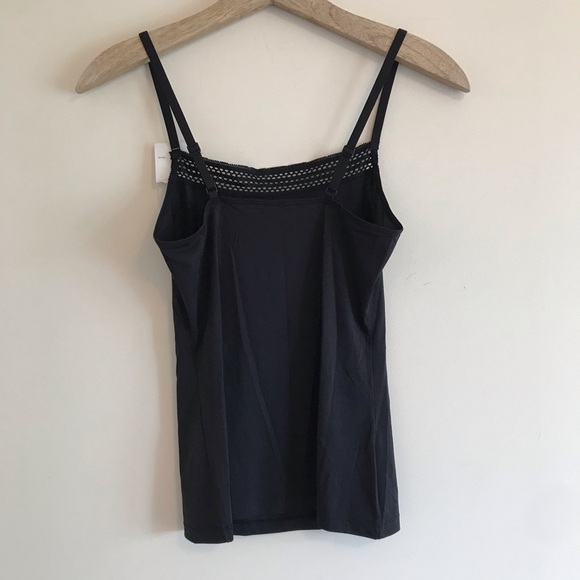 DKNY | NWT Black Silky Lace Trim Tank - Picture 5 of 7